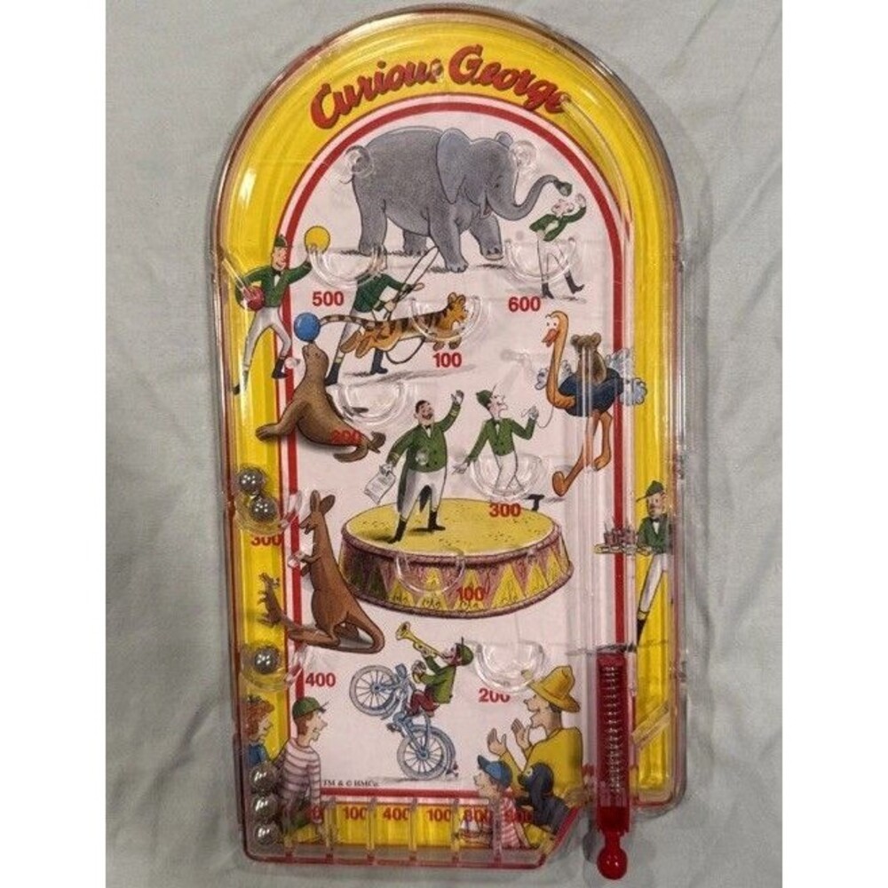 Vintage Curious George Pin Ball Game